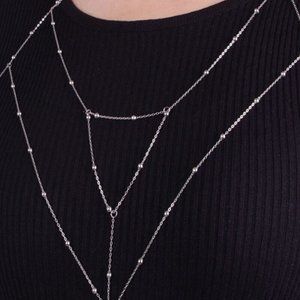 Last chance! Silver Chain Harness Body Chain Jewelry NIP